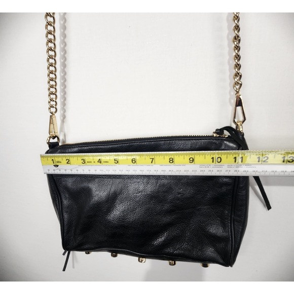 Rebecca Minkoff Solid Black Leather Crossbody Purse - Picture 8 of 13